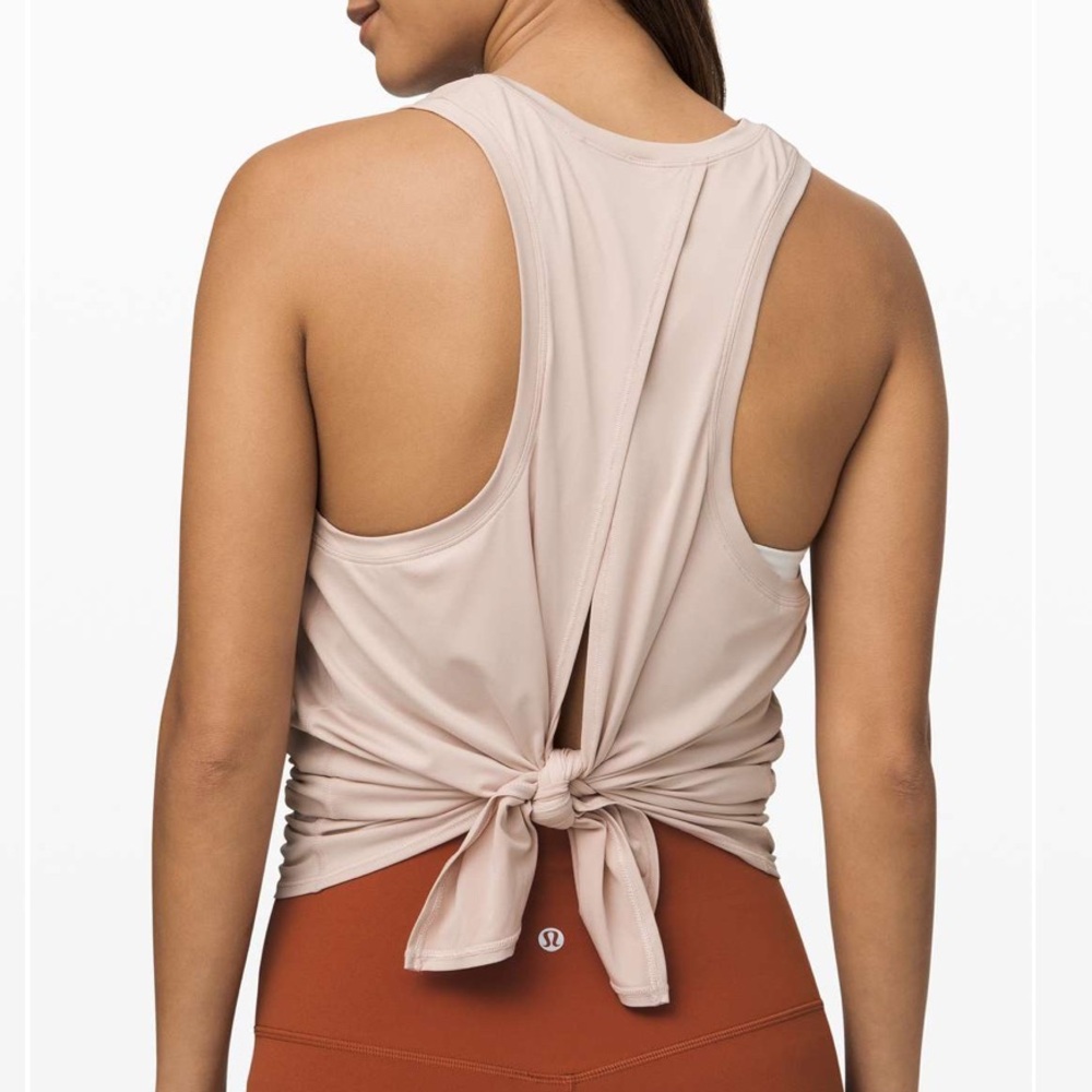 Lululemon All Tied Up Tank in Color “Pink Bliss”, Like-New Quality!